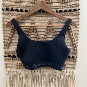 Outdoor Voices Blue Sports Bra Seamless Comfort